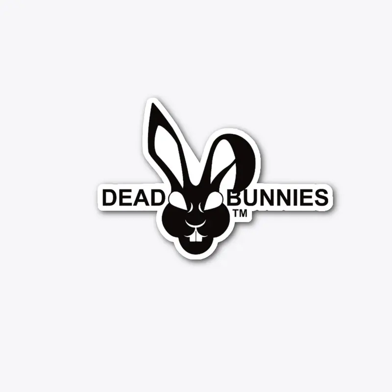 Dead Bunnies Black Logo Sticker