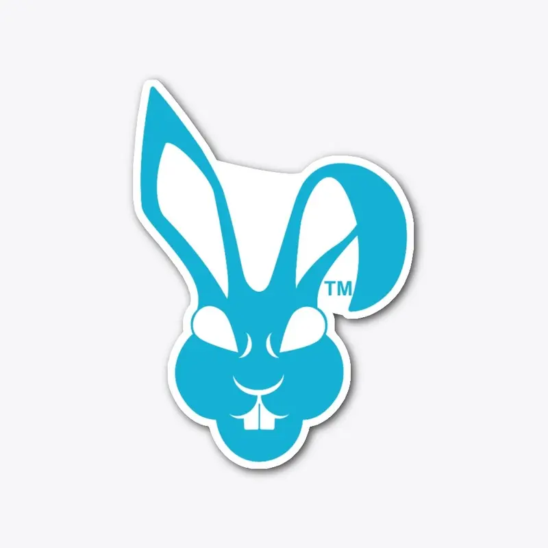 Dead Bunnies Blue Head Sticker