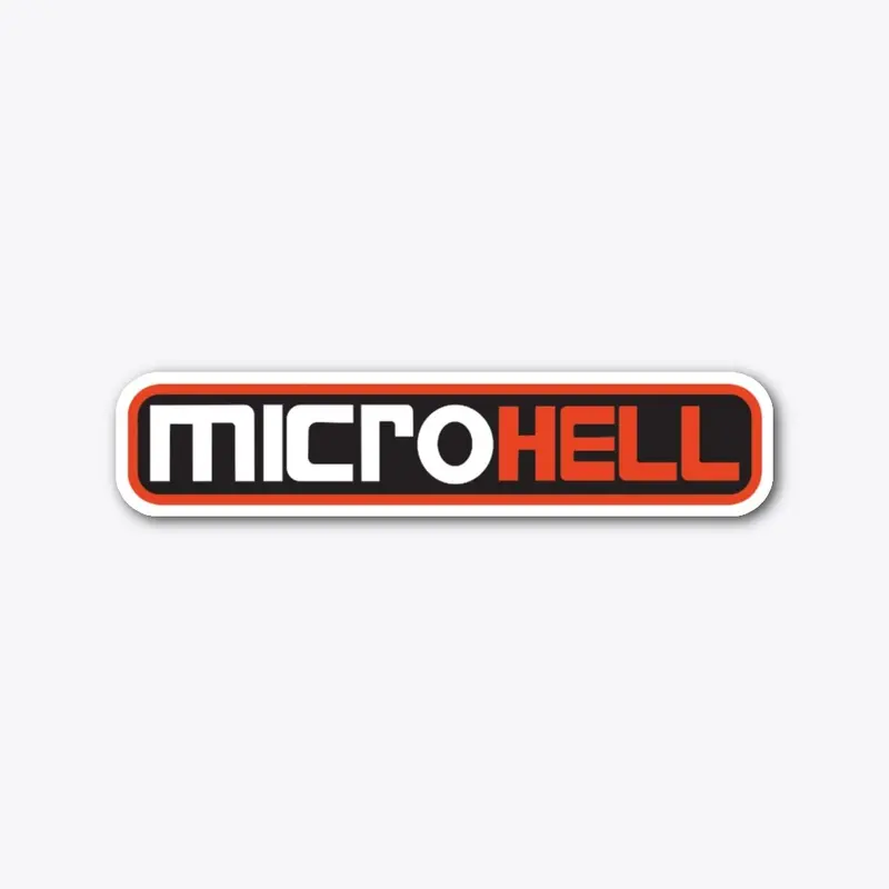 MICROHELL Red White Logo Sticker