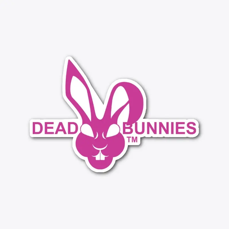 Dead Bunnies Pink Logo Sticker