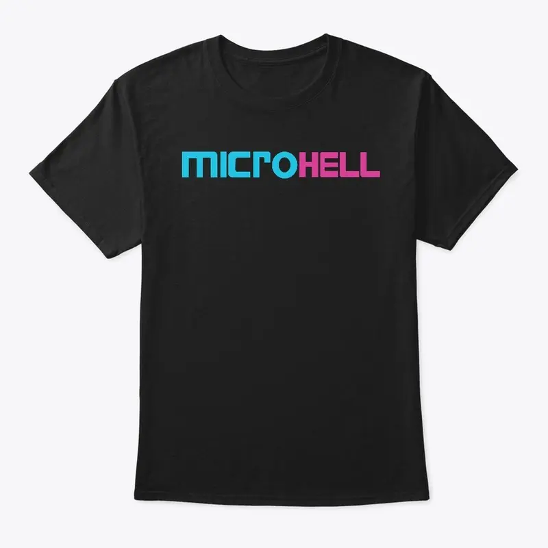 Men's MICROHELL Blue Pink Logo Shirt